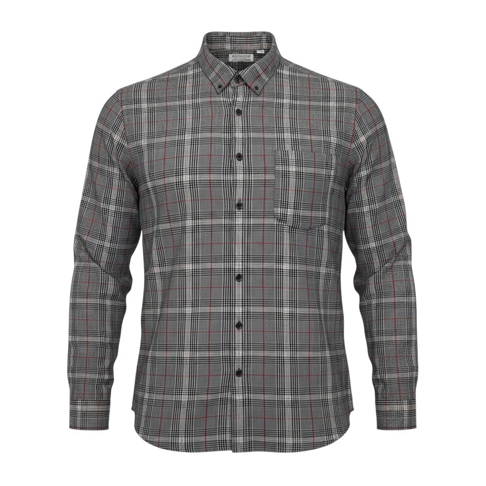 NWT Roundtree & Yorke Flannel Shirt 4XT Grey Plaid Mens Tall Cotton